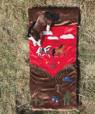 Kids Cowboy Sleeping Bag Chasing Fireflies
