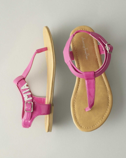 girls personalized patent leather sandals