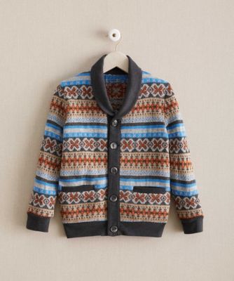 Boys Fair Isle Cardigan Sweater